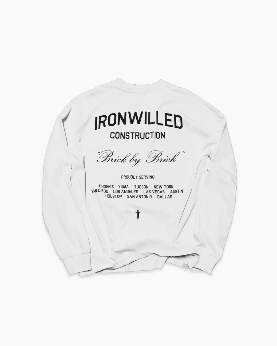 BRICK X BRICK LONG SLEEVE - [WHITE]