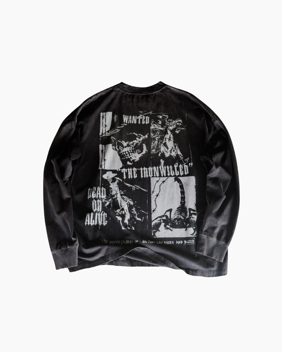 DEAD OR ALIVE - LONG SLEEVE - [AGED BLACK]