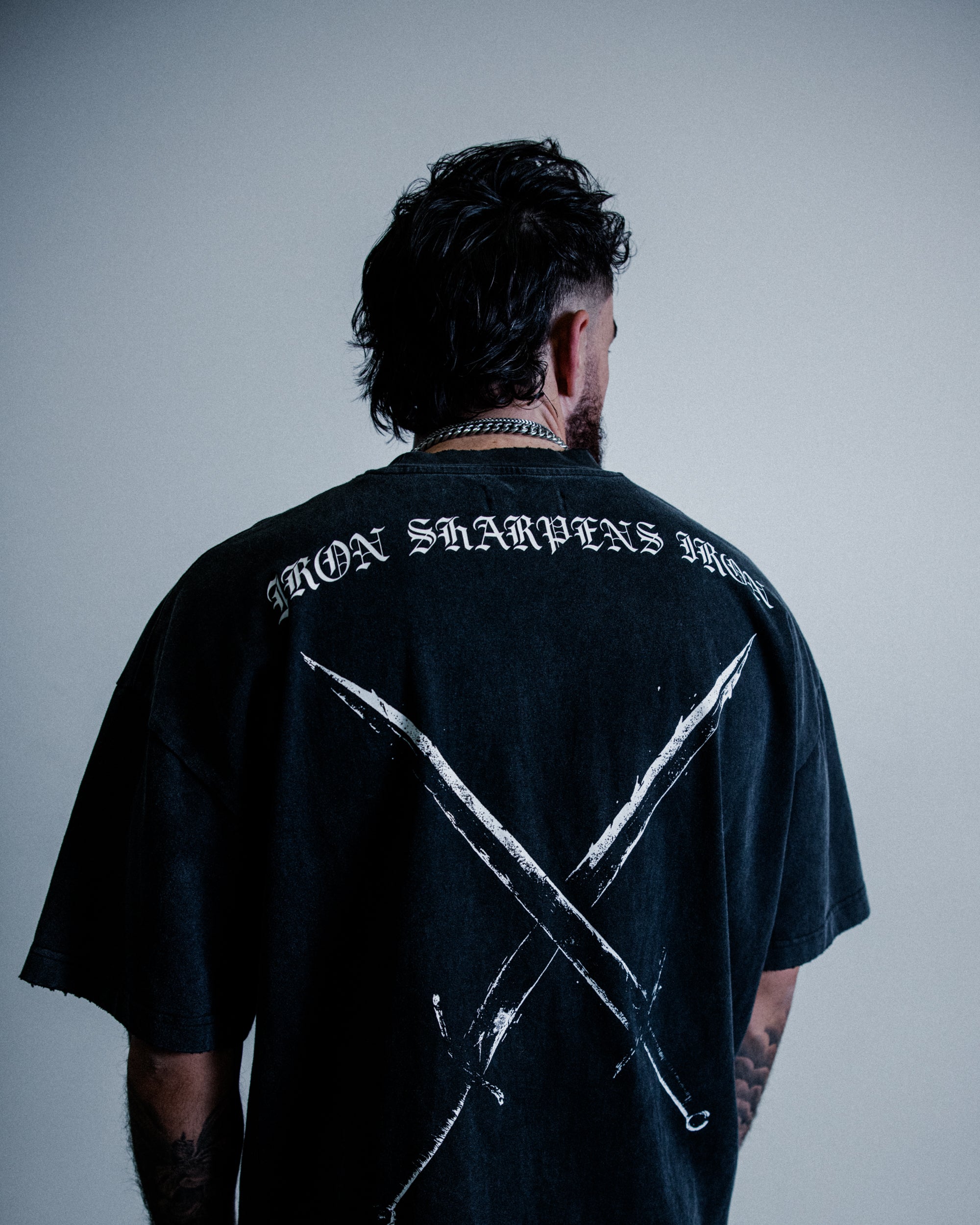 IRON SHARPENS IRON TEE - [VINTAGE BLACK]