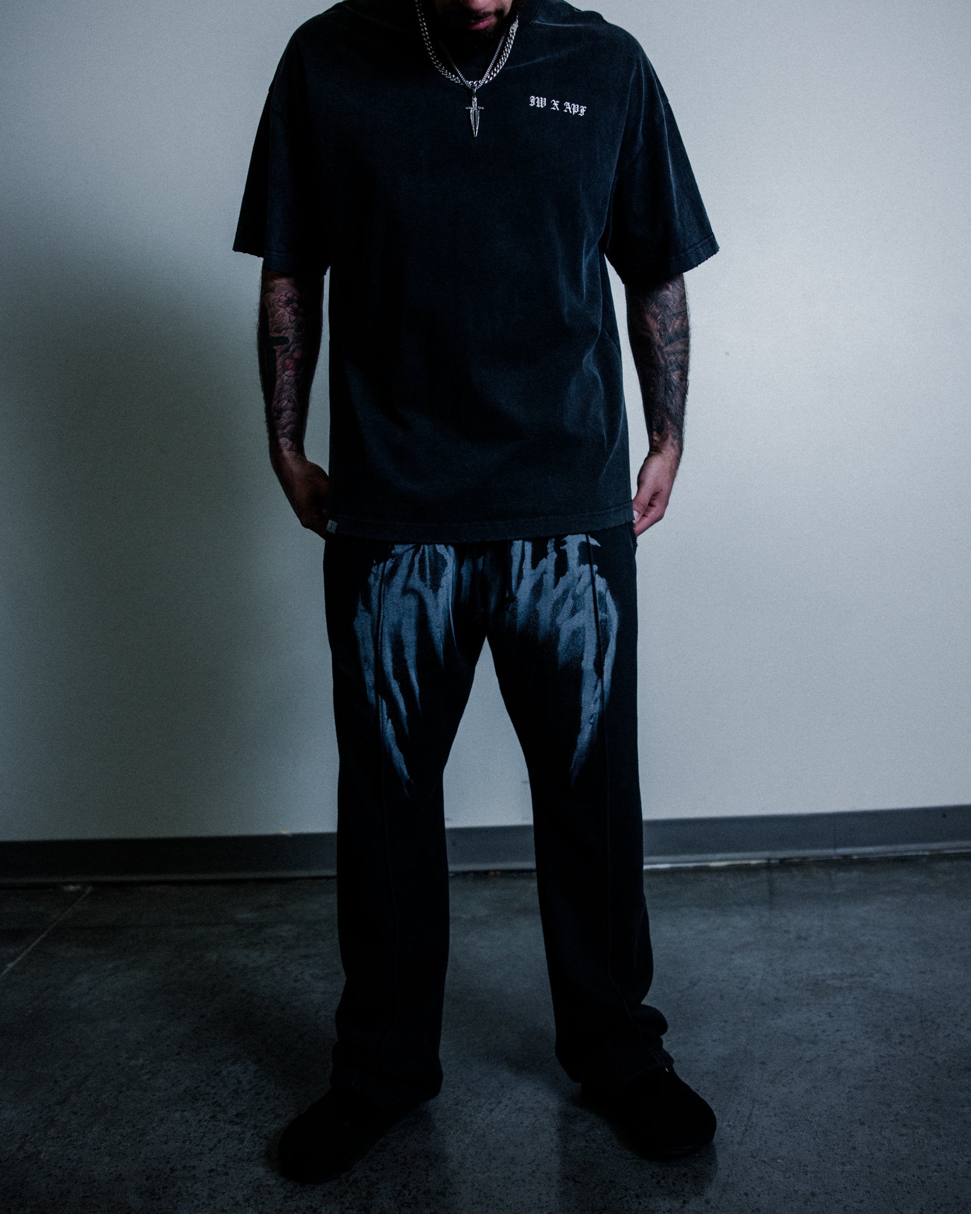 VICIOUS PLEATED SWEATPANTS - [BLACK]