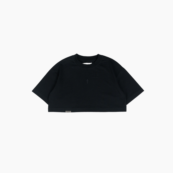 ★ILLIGO★ Hand drawn fitted crop t-shirt black CROPFRONT_grande.png?v=1751036615