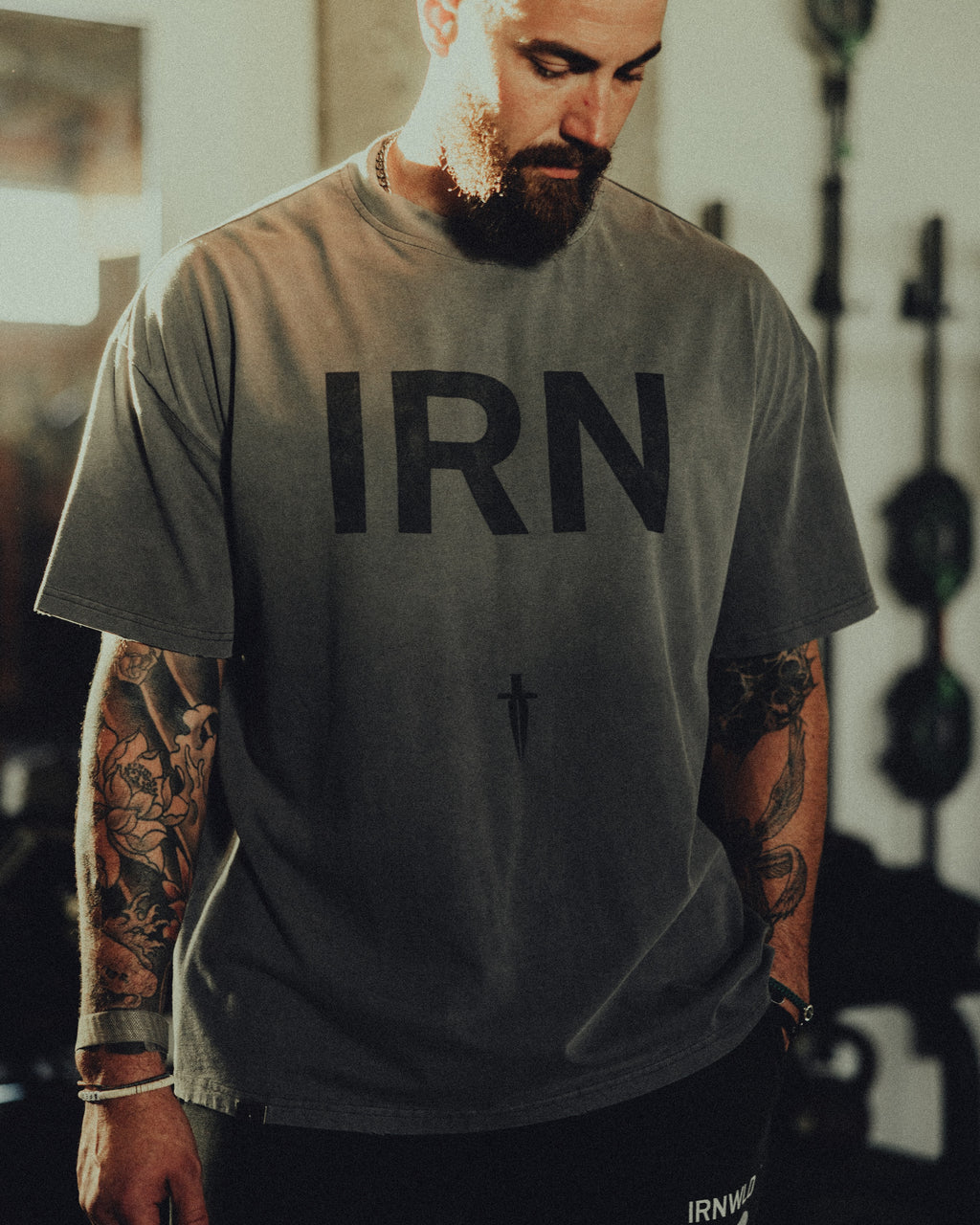 IRN TEE - [FADED GREY]