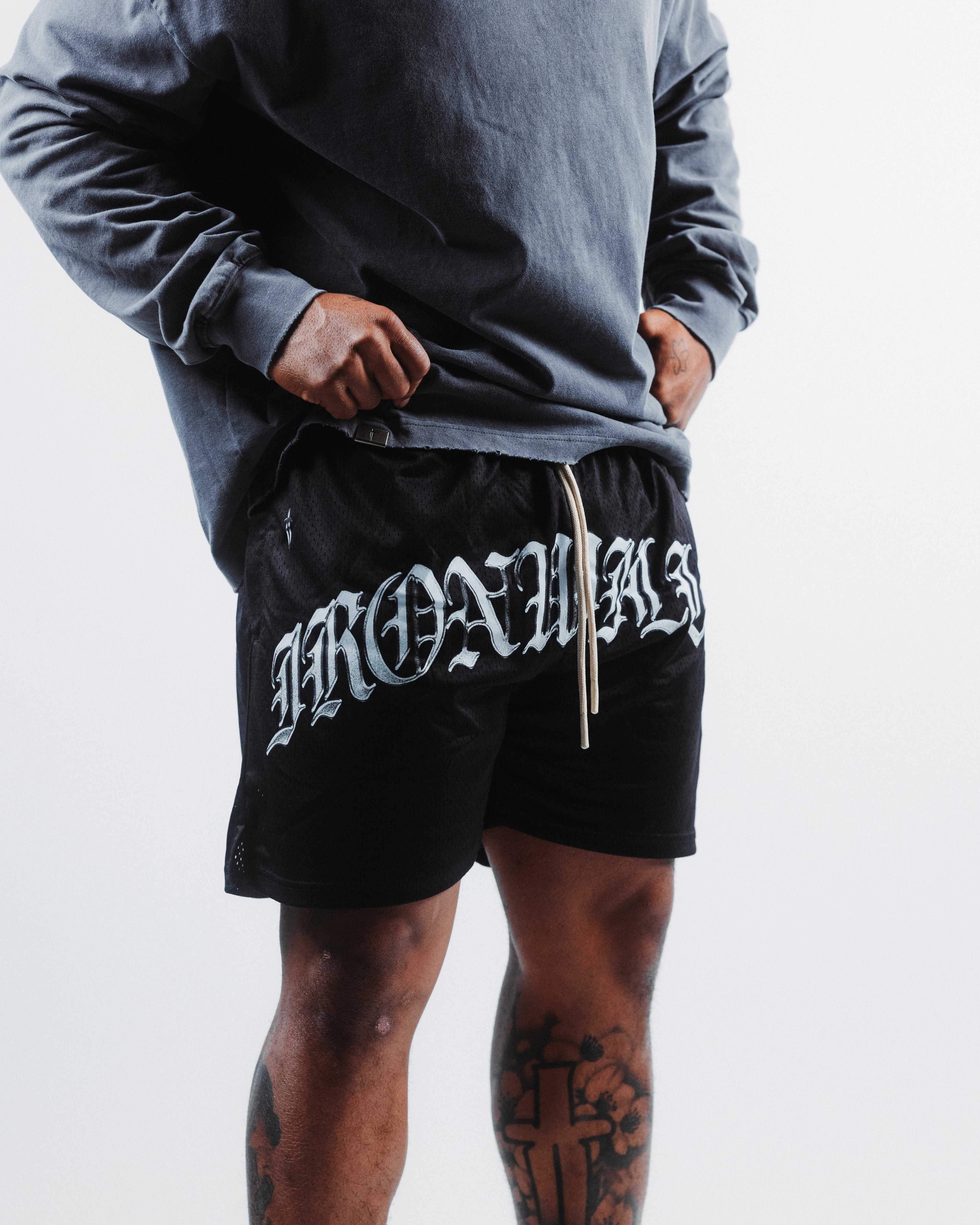 CHROME MESH SHORT - [BLACK]