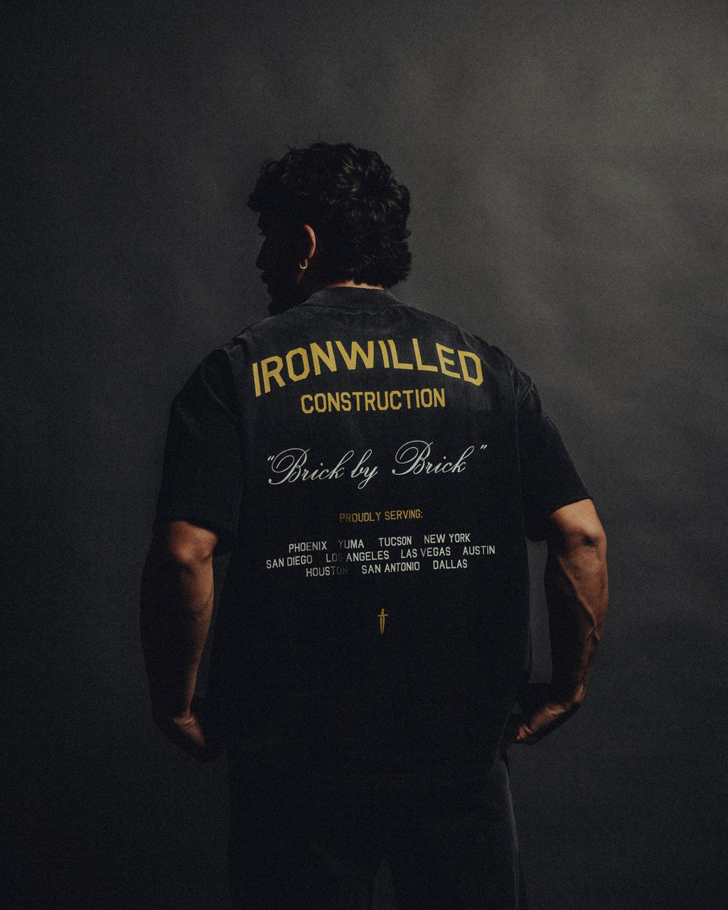 BRICK BY BRICK TEE - [FADED BLACK]