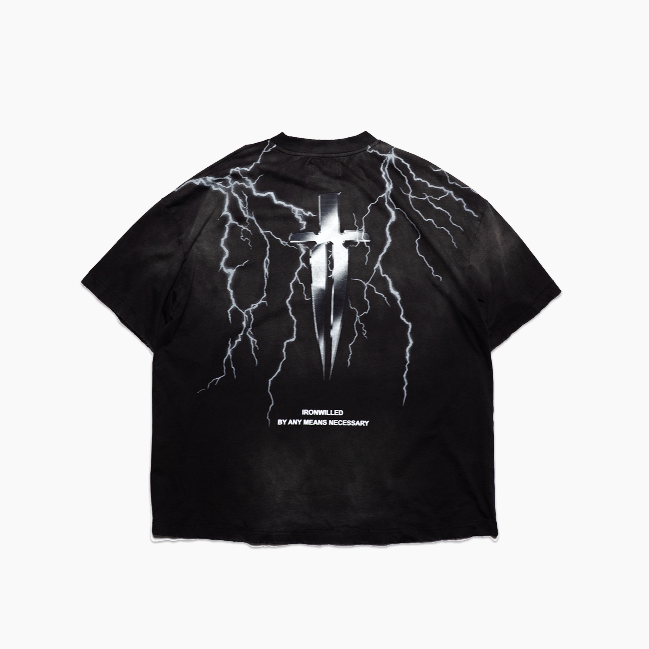 LIGHTNING DAGGER VINTAGE TEE - [FADED BLACK]