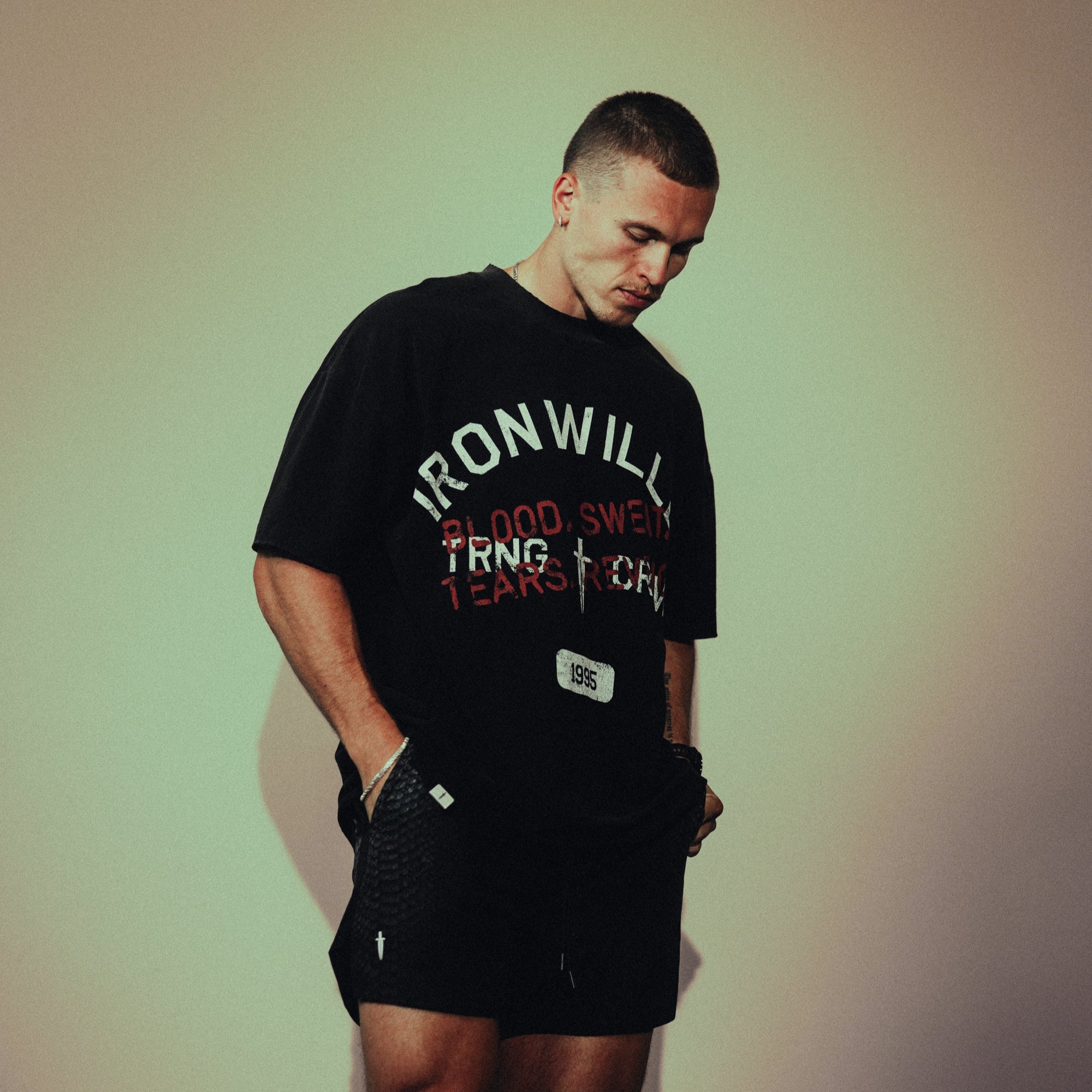 "BSTR" TRAINING TEE - [BLACK]