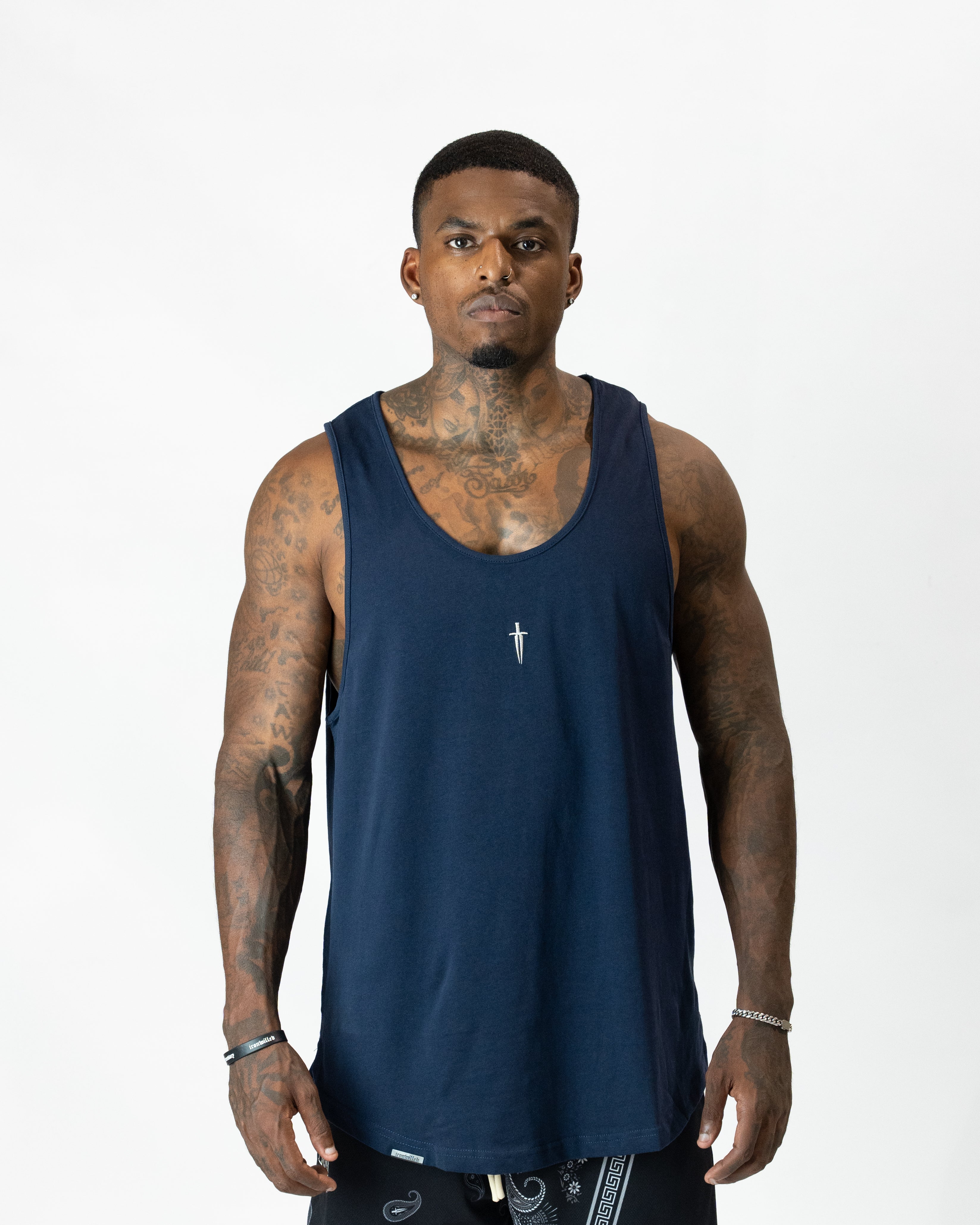 DAGGER OVERSIZED SCOOP TANK - NAVY