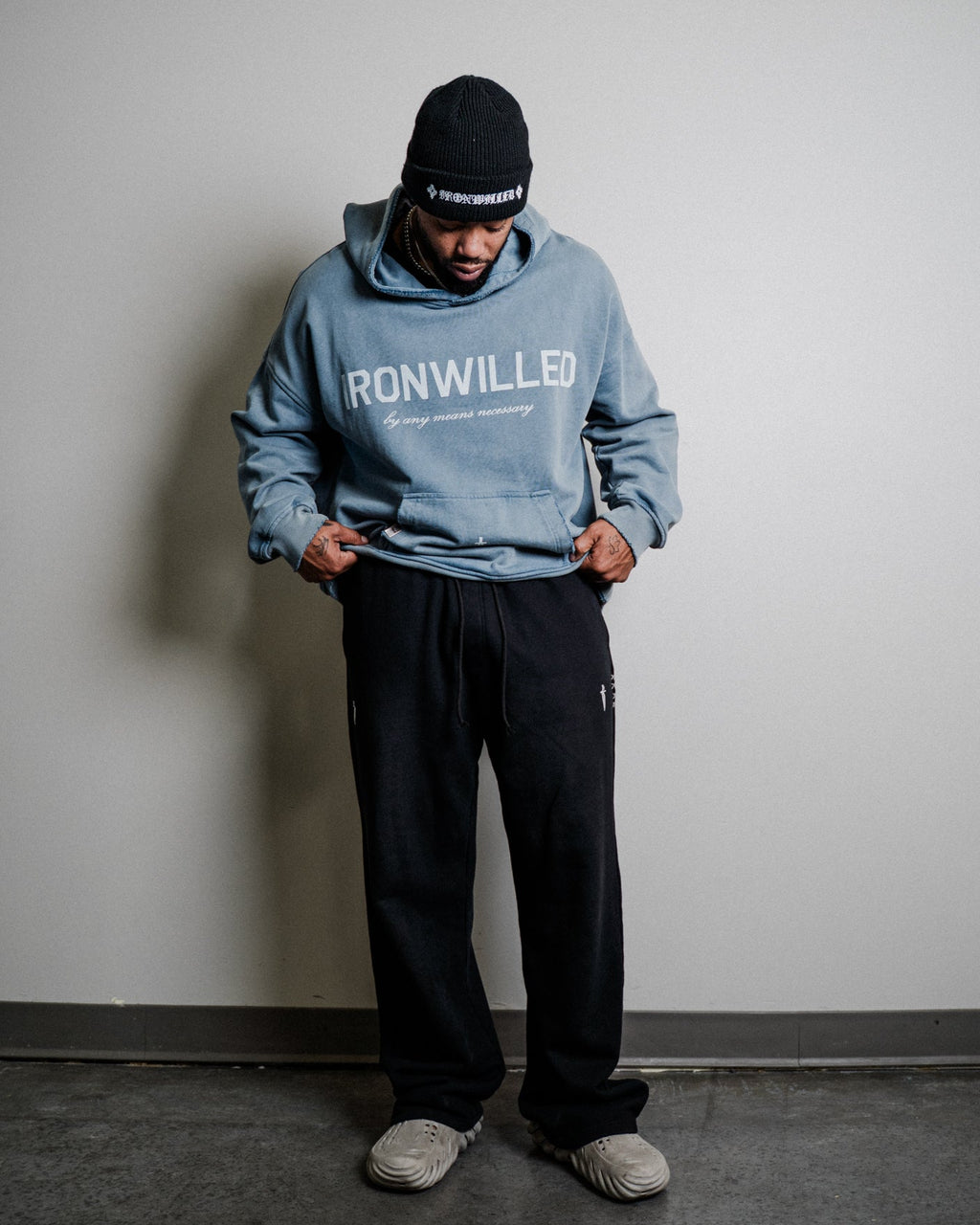 DAGGER BAGGY SWEATPANTS - [BLACK]