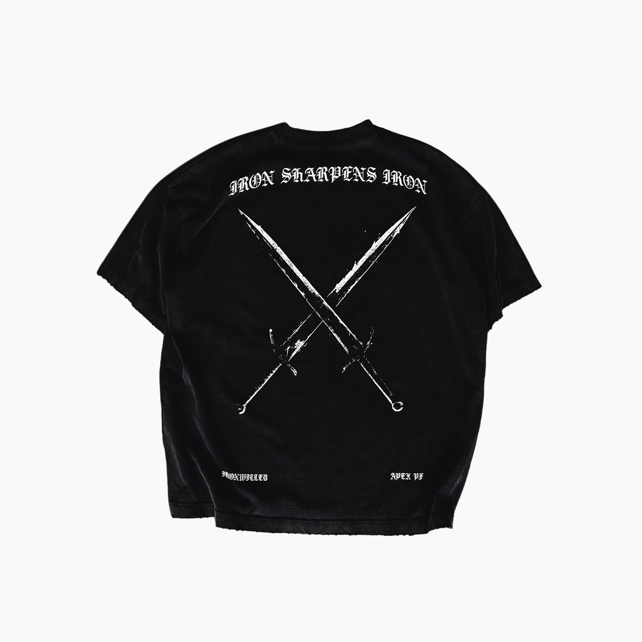IRON SHARPENS IRON TEE - [VINTAGE BLACK]