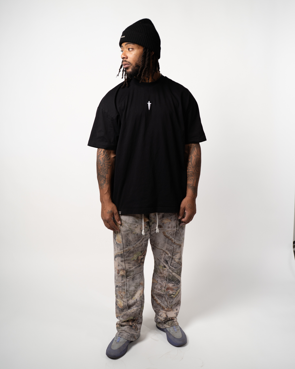 DAGGER PLEATED SWEATPANTS - [CAMO]