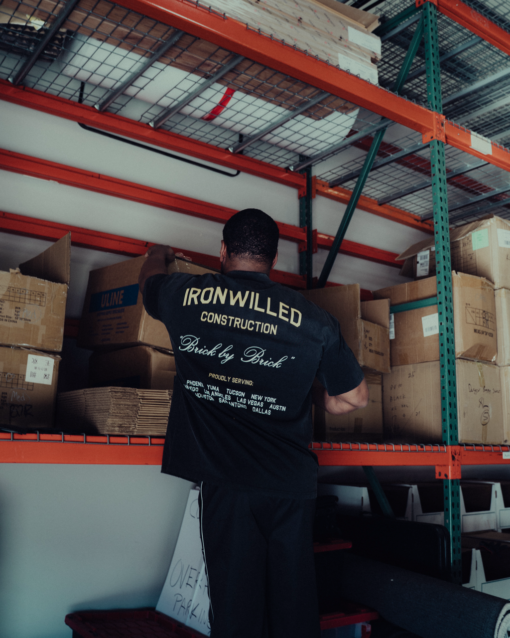 BRICK BY BRICK TEE - [FADED BLACK]