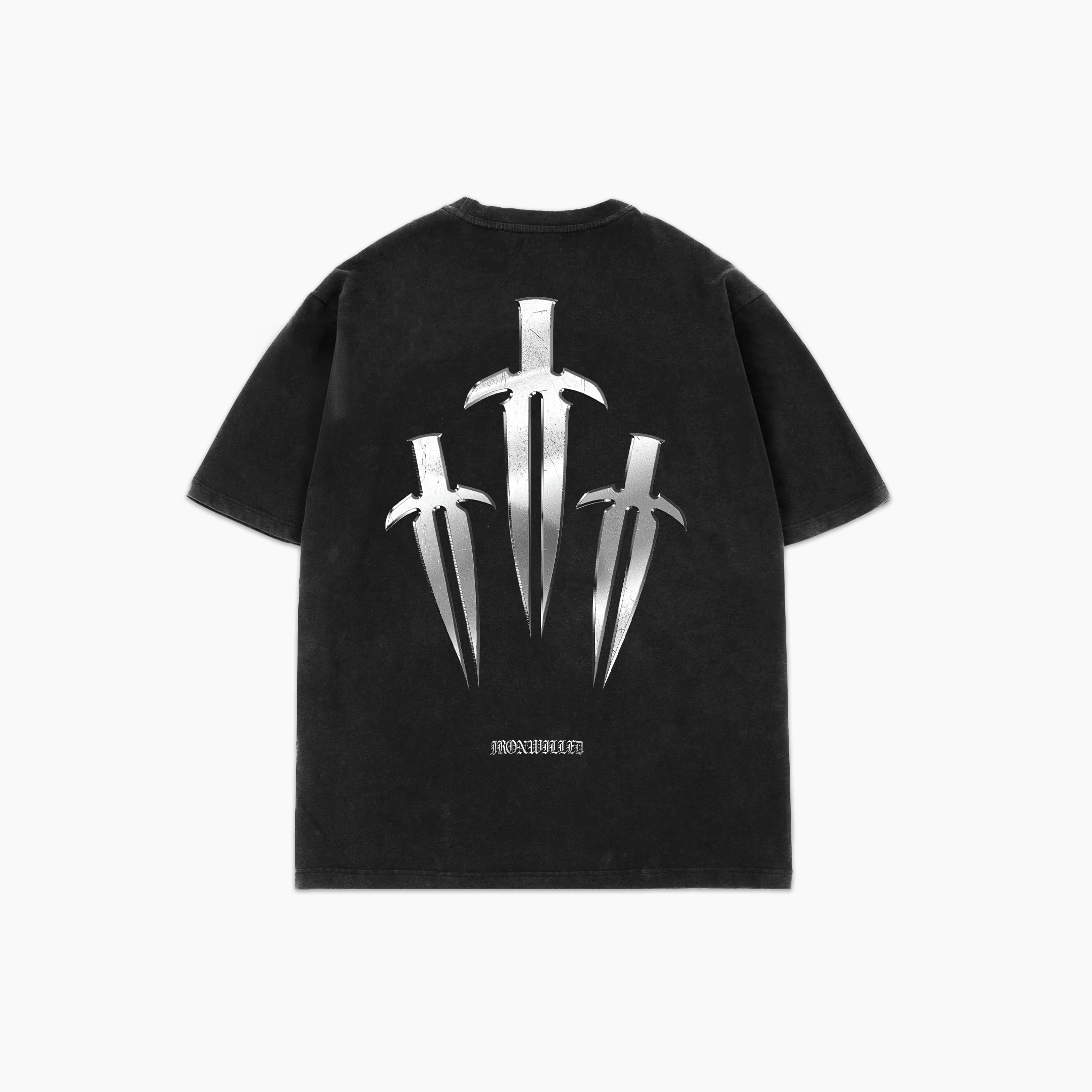 TRIPLE CHROME DAGGER TEE - [VINTAGE BLACK]