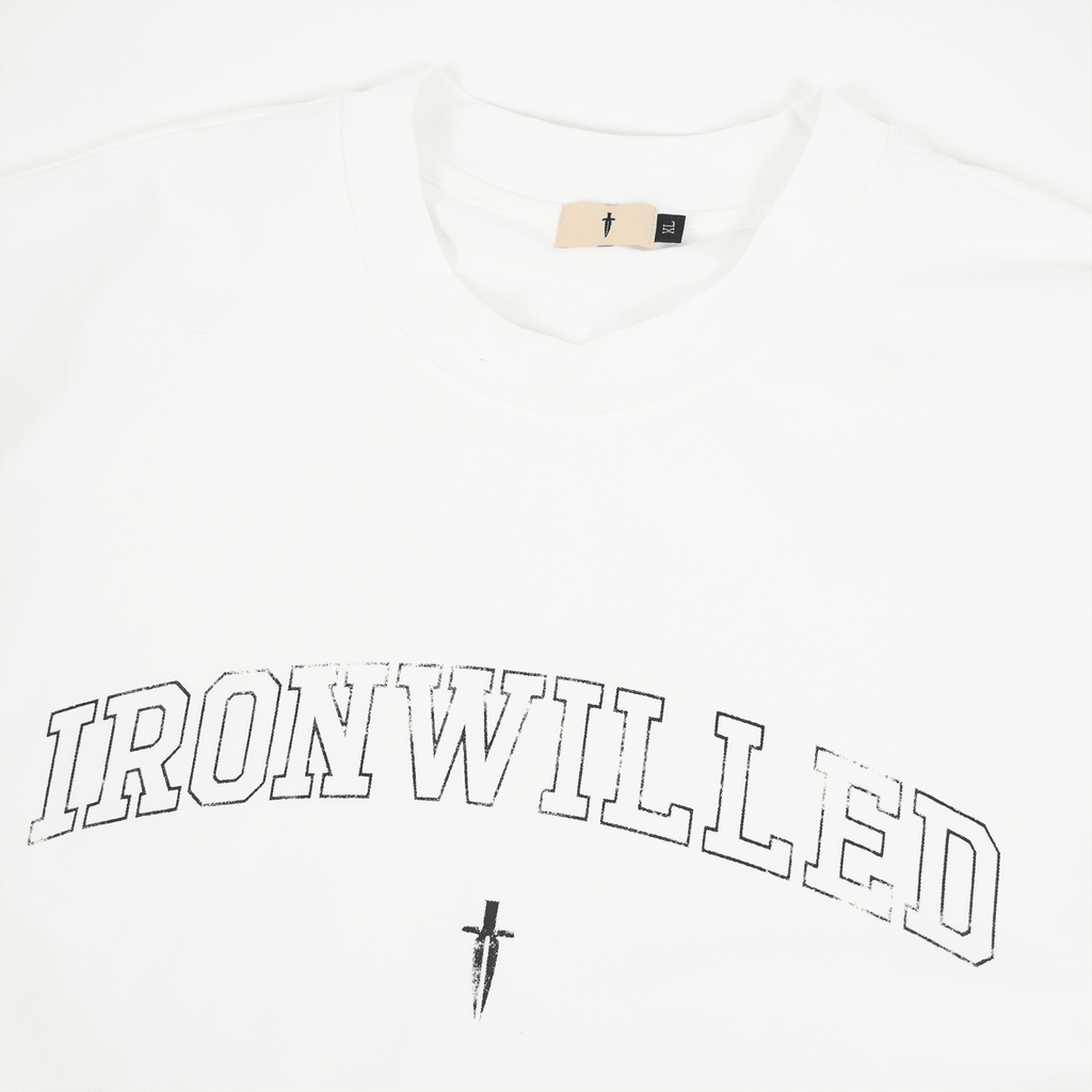 COLLEGIATE TEE - WHITE - IRONWILLED