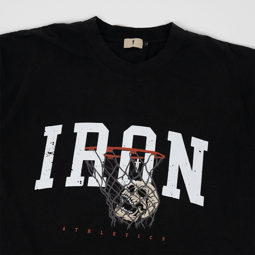 IRON HOOPS TEE - FADED BLACK - IRONWILLED