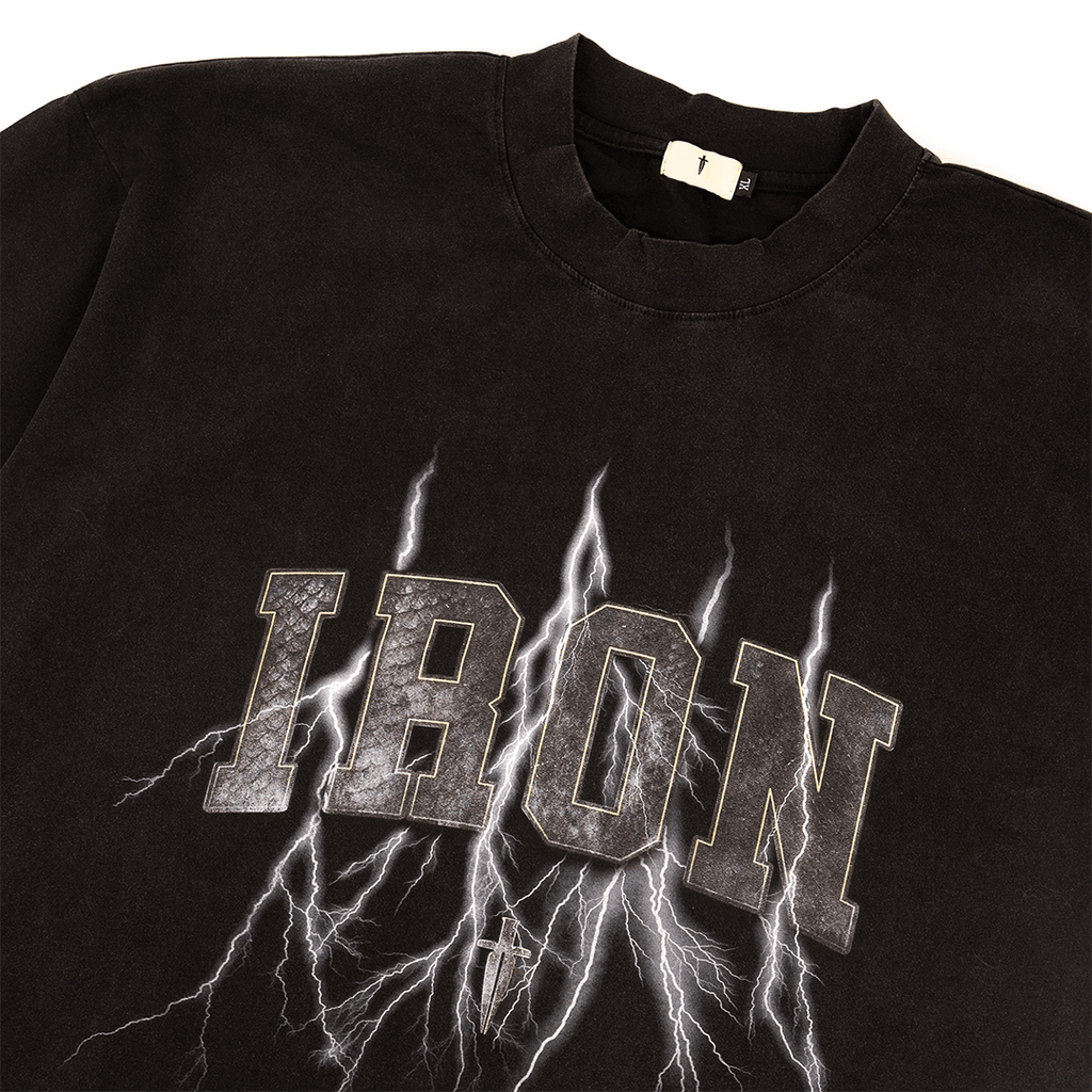 MAMBA IRON LIGHTNING TEE - FADED BLACK - IRONWILLED