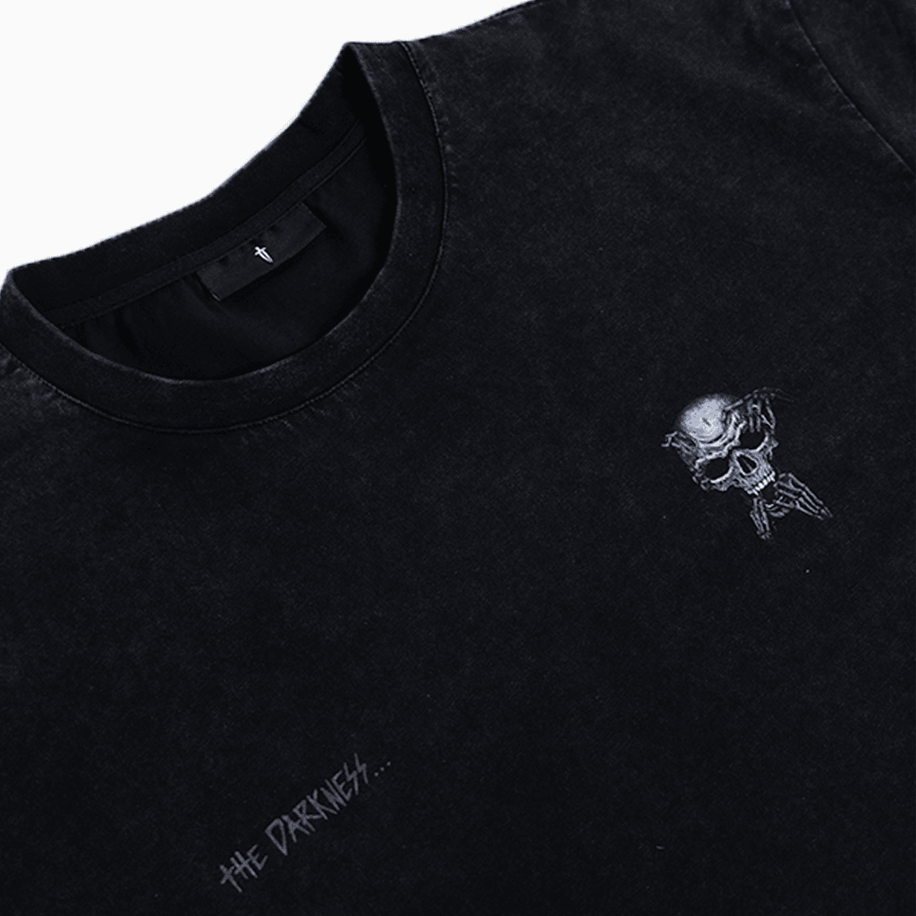 "THE DARKNESS" OVERSIZED TEE (DEPRESSION) - VINTAGE BLACK - IRONWILLED