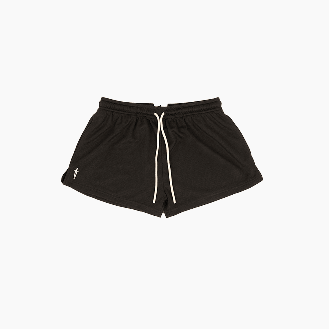 WOMEN'S DAGGER MESH SHORT - BLACK - IRONWILLED