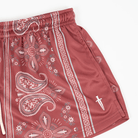 WOMEN'S PAISLEY MESH SHORT - MAROON - IRONWILLED